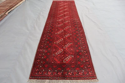 2x9 Any room décor rug, vintage Afghan tribal, 100 percent wool. Details beloW - Image 1 of 4