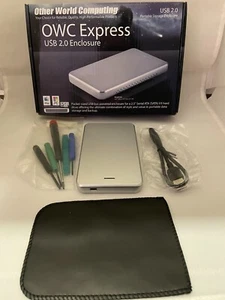 OWC Express 2.5" Bus-Powered USB 2.0 Enclosure Silver New Open Box & 320GB H/D - Picture 1 of 2