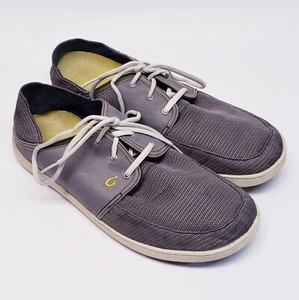 OluKai Nohea Lace Mesh Gray Casual Boat Shoes Comfort Sneakers Men's Size 13 - Picture 1 of 7