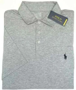 Polo Ralph Lauren Performance Classic Kurzarm Shirt grau meliert Stretch, XL - Bild 1 von 3