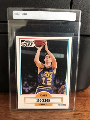 Tarjeta de baloncesto Fleer John Stockton 1990-91 #189 casi nueva-como nueva envío gratuito Foto 1 de 3