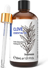 Clove Oil 1 Fl Oz, 100%% Pure Undiluted Clove Essential Oil For Teeth, Gums, Dif