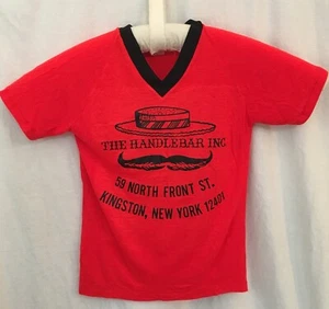 Camiseta de Colección Original Años 70 THE HANDBAR Inc Bigote Kingston Nueva York Bar Roja Talla M - Imagen 1 de 4