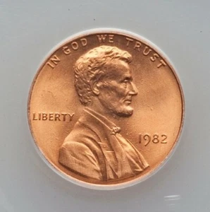 NQC 1982 1C Lincoln Zinc Small Date MS 68 RED - Picture 1 of 4