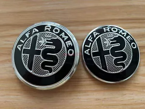 Car Front and Rear Logo Decoration Stickers GTAM for Alfa Romeo Giulia Stelvio - Picture 1 of 13