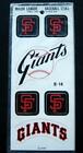 San Francisco GIANTS Major League Baseball Stiks STICKERS Sheet B-14