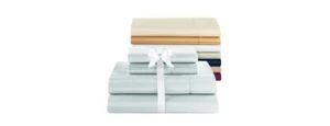 Bloomingdale’s The Deluxe Sheets Twin Sheet Set, Mist - Picture 1 of 1