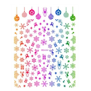 3D Nail Stickers Christmas Snowflakes Adhesive Decals Xmas Nail Art Decoration□ - Picture 1 of 30