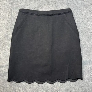 Skies are Blue Skirt Womens SP Black Mini Pull On Stretch Scalloped Hem NEW - Picture 1 of 11