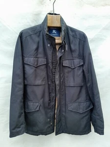 Burberry Jacke Herren Medium Schwarz Militär Wattiert Nova Check Futter Made Spain - Bild 1 von 22