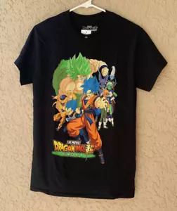 The Movie Dragon Ball Super Broly T-Shirt Men's Small Black Pullover Crew Neck - Picture 1 of 3