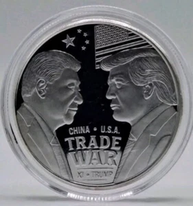Trump 2 OZ .999 Fine Silver Round  TRADE WARS 450 Limited Edition - Picture 1 of 4
