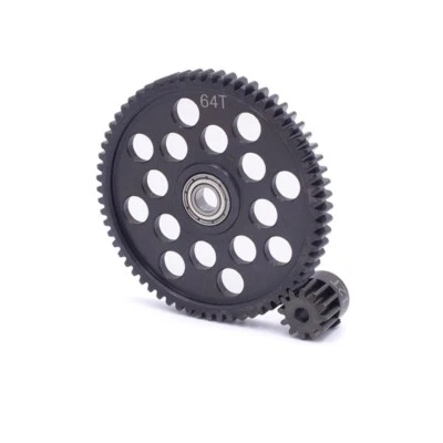 KYX HD Hardened Steel 32P Spur Gears Set for RC Axial SCX10 Wraith (64T/12T) - Image 1 of 3