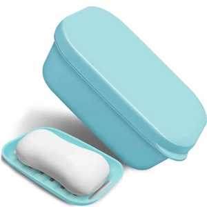 Traveling Soap Holder With Lid Standard Size Bar Soap Container Leakproof Soap B - Picture 1 of 7