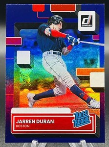 2022 Donruss #40 Jarren Duran Holo Purple RC Rookie Card Parallel Boston Red Sox