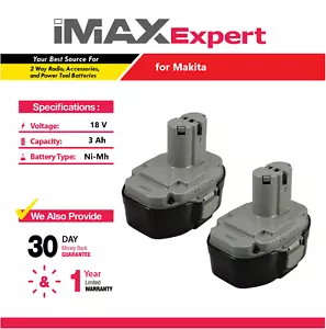 2x Batería NiMh 18V 3Ah para Makita 1823, 1833, 1834, 1835, 192828-1 - Imagen 1 de 5