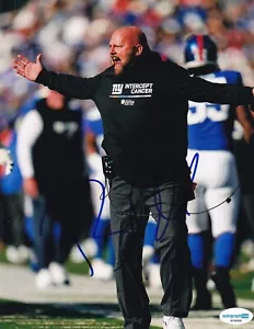 BRIAN DABOLL firmato (NEW YORK GIANTS Head Coach football 8X10 foto ACOA SC98650 - Foto 1 di 1