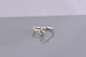 DAN DYE Sterling Silver Swirled Twist Over & Under Modernist Band Ring 925 Sz: 3 - Picture 1 of 8