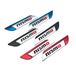 NUEVO Par Puerta Guardabarros N.I.S.M.O FENDER INSIGNIA Emblema de Metal Cromo Ala Lateral Deporte - Imagen 1 de 8
