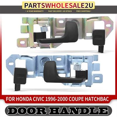 2 peças maçaneta interna dianteira preta para Honda Civic 1996 1997 1998 1999 2000 - Imagem 1 de 4