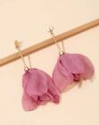 Women's Fashion Pink or Yellow Flower Drop Dangle Statement Earrings Jewelry