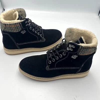 White Mountain W25719/Theo Winter Boots Women's 8 M Black Leather Fur Lined - Image 1 of 4
