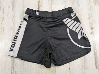 Pantalones Cortos Hayabusa MMA Para Hombre Medianos Icono Lucha Negro Blanco Logo Foto 1 de 4