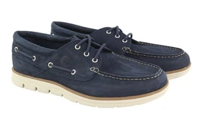 Timberland A1HCX Hombre Zapatos EU41.5/42 Cuero Azul Barco Sensorflex Comodidad - Imagen 1 de 15