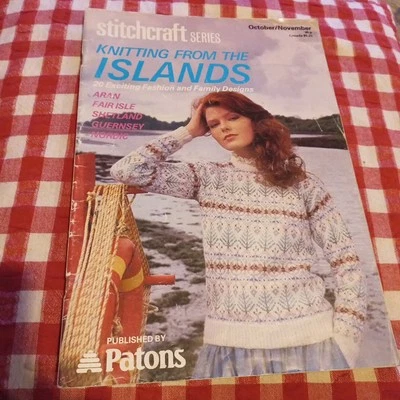 😇 Stitchcraft Knitting From The Islands Oct Nov Vintage 20 Patterns Fair Isle - image 1 of 4