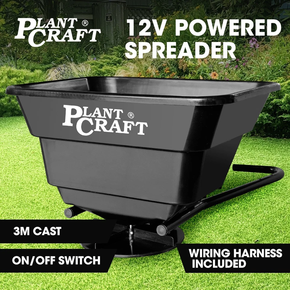 PLANTCRAFT Spreader ATV Ride on Mower Seed Fertiliser 36kg 30L 12V Lawn Lime - image 1 of 4