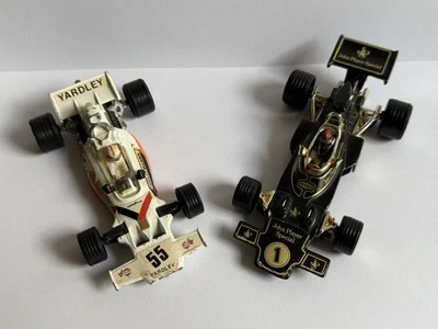 Corgi lot:  2 Whizzwheels John Player Special F1, Yardley Mclaren-Ford M19A - Image 1 of 4