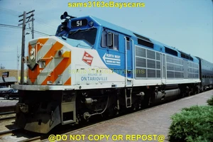 ORIGINAL SLIDE MILWAUKEE ROAD F40C 51 VILLAGE OF ONTARIOVILLE IL 1975 - Picture 1 of 1