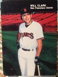 1988 Mother's Cookies Baseball Card of Will Clark (Giants) #2 (NM) Free Rtns - Foto 1 di 2