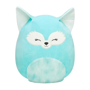 Peluche Squishmallows 16 pollici Dabney la Volpe Teal - Peluche ultra morbido per bambini - Foto 1 di 4