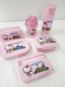 New Sanrio Hello Kitty Lion Star Pink Plastic Container Lot - Bento Thermos Etc! - Picture 1 of 16