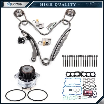 For 05-09 Nissan Frontier 4.0L Head Gasket Bolts Set Timing Chain Kit Water Pump - Изображение 1 из 4