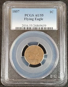 1857 Flying Eagle Cent PCGS AU55 2016.55/26869659 Exquisite Coin Rare - Picture 1 of 7