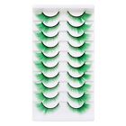 10 Pairs Soft Fluffy Cat Eye Eyelashes  for Cosplay Party Stage Masquerade