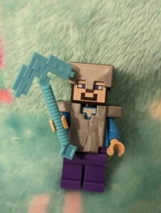 Steve Silver Armor Lego Minecraft Minifigure Minifig Figure Mini Nintendo PS3 - - Picture 1 of 1