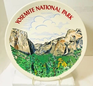 "Placa de coleccionistas de recuerdos del Parque Nacional de Yosemite California túnel Wawona a todo color 9" - Imagen 1 de 5