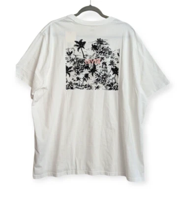 Levi Red Tab White Short Sleeved T Shirt with Floral Print Logo Size XXL BNWT - Image 1 of 4