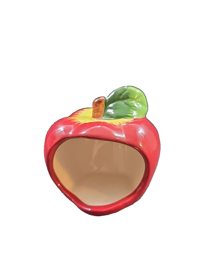 Soporte de esponja exfoliante rojo manzana cerámica brillante Foto 1 de 4