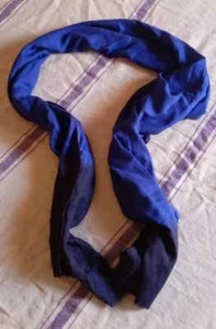 Long Handmade Scarf Tuareg Ethnic Turban Berbere Moroccan Blue Sahara - Picture 1 of 9