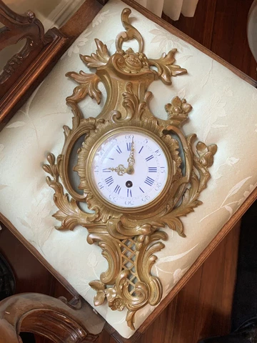 Rare Antique Art Nouveau Patinated Bronze Cartel Clock Mint Cover