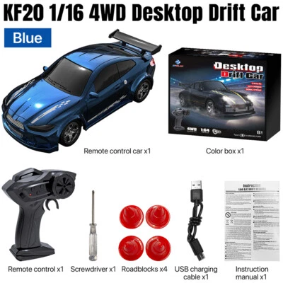 RC Drift Car KF20 Mini Desktop 1/64 Racing Car 4WD 2.4G Remote Controller Toys - Image 1 of 4