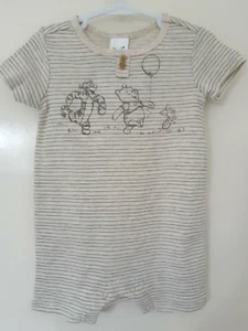 DISNEY BABY WINNIE THE POOH & FRIENDS ONE-PIECE ROMPER STRIPED SIZE 000 (0-3M) - Picture 1 of 9