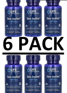6 PACK - Life Extension, Sea-Iodine, 1000 mcg, 60 Veggie Caps (Total 360) 12/24 - Picture 1 of 2