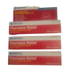 3 Pk Tubes Dr. Sheffield's PSORIASIS Moisturizer 2% Salicylic Acid 1oz Each New - Picture 1 of 3