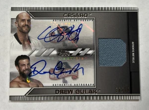 2021 Topps Undisputed WWE CESARO DREW GULAK Wrestlemania Mat Dual Auto /25 QTY - Picture 1 of 2