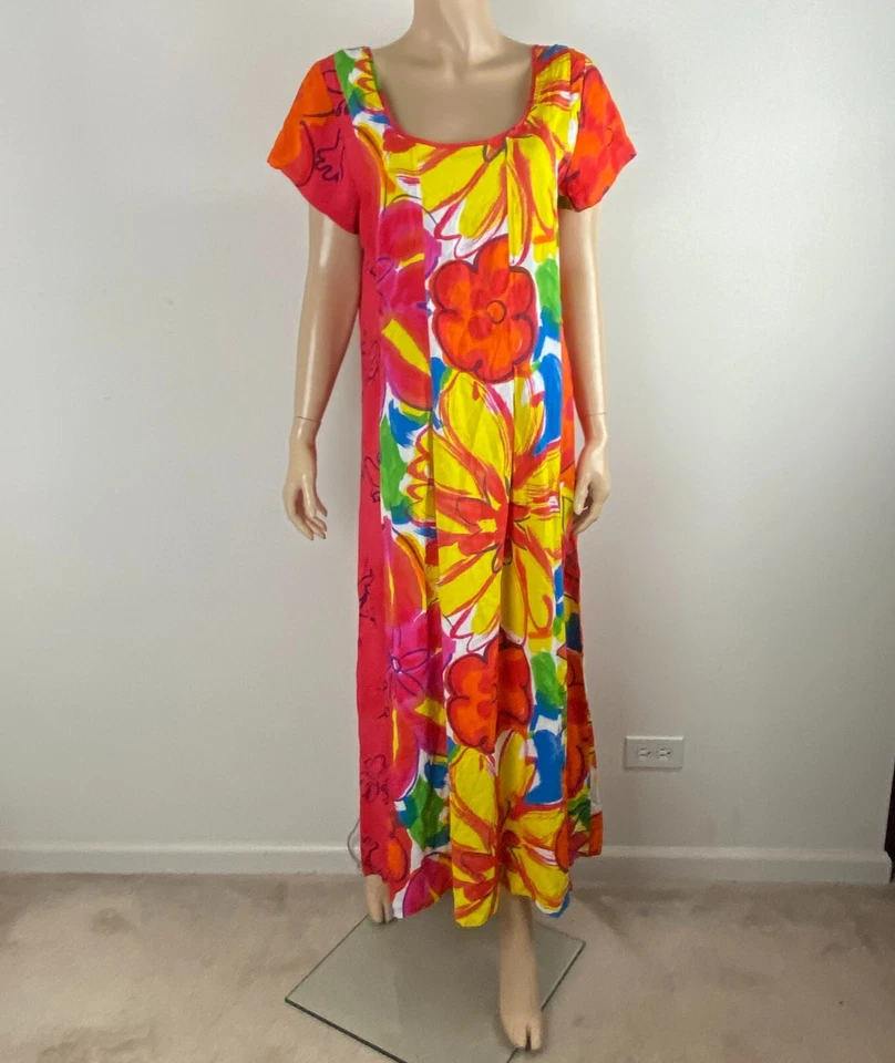 Jams World Dress Womens Maxi Furphy Attractive Brilliant Colored Tie Back XL - Image 1 of 4